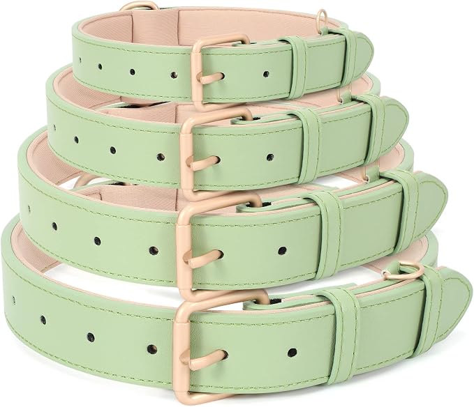 WHIPPY Leather Dog Collar for Small Medium Large Dog Adjustable Soft Breathable - Image 7
