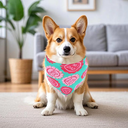 30 Pcs Fathers Day Small Dog Bandanas Bulk 25 Inch Love Dad Dog Bandanas - Image 5