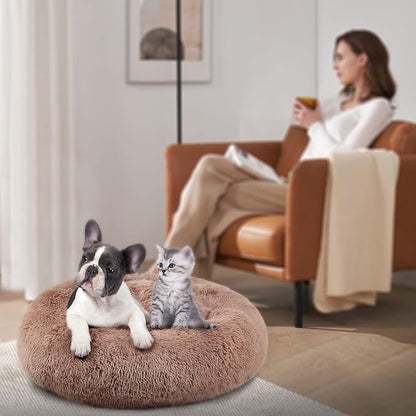 Calming Dog Bed for Medium Dogs Washable Donut 30 inches Anti-Slip Pet Bed - Image 6