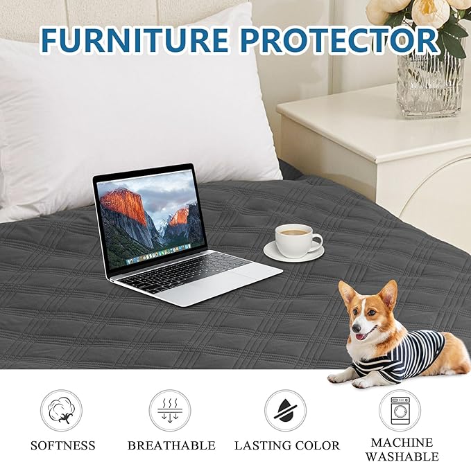 hyha Waterproof Dog Blanket, Reversible Pet Bed Blanket, Soft Sofa Couch Cover - Image 8