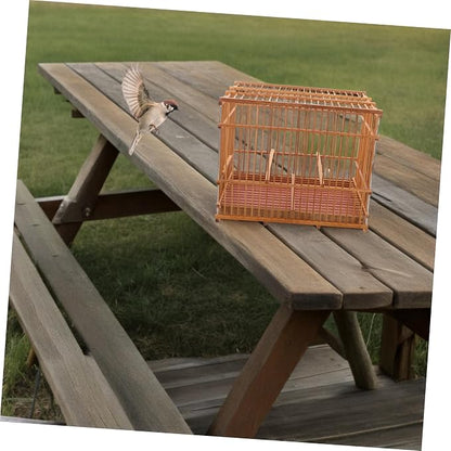 Hemoton Portable Lightweight Bamboo Bird Cage - Image 7