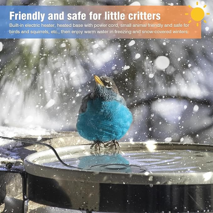 Bird Bath Heater for Outdoors in Winter, Birdbath Water Heater 120 W Pond - Image 6