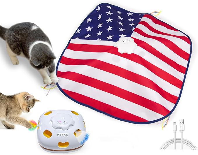 ORSDA Interactive Cat Toys for Indoor, 4 in 1 Automatic Cat Toy for Kitten by ORSDA