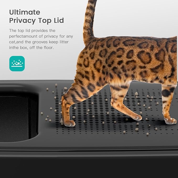 Enclosed Stainless Steel Cat Litter Box - Image 3