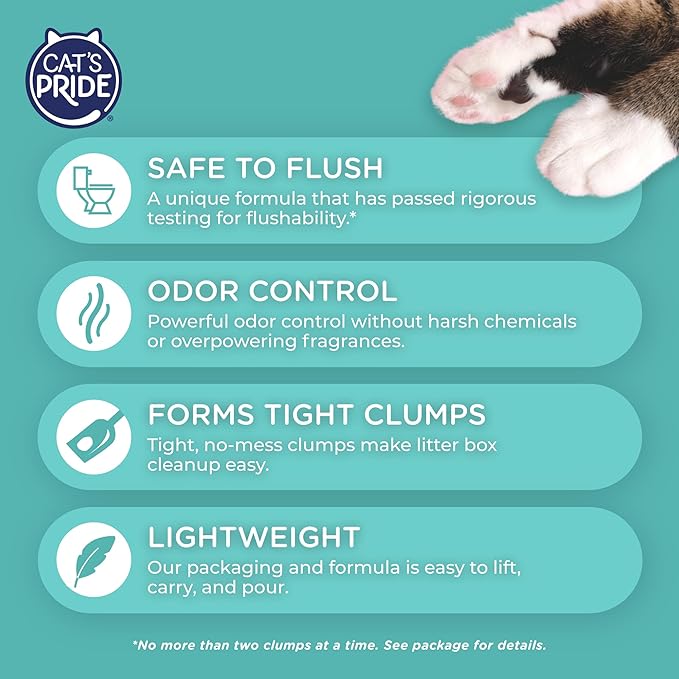 Cat's Pride Lightweight Clumping Litter: Flushable - Image 3