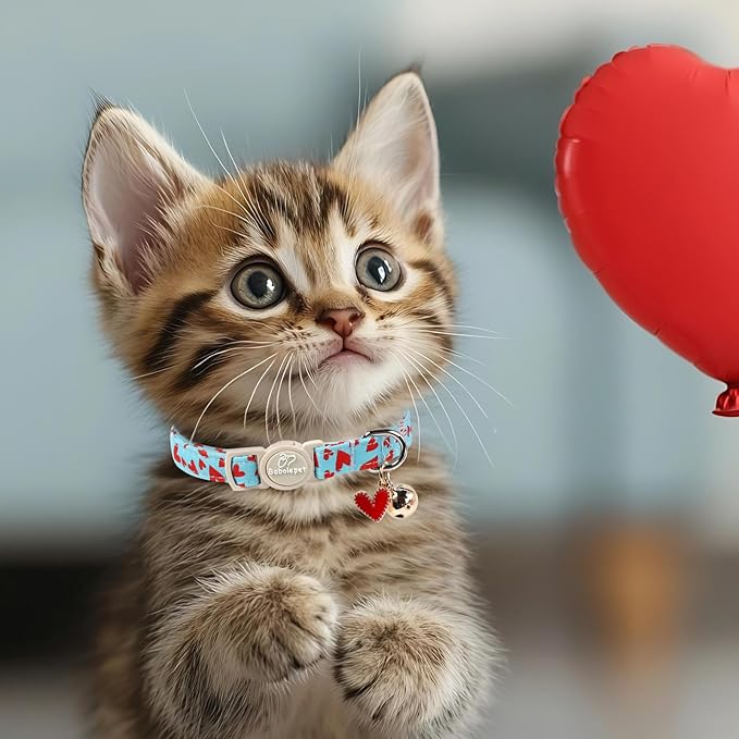 2 Pack Valentines Cat Collars - Image 5