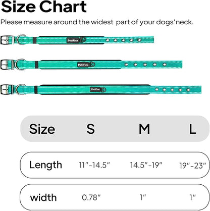 PetiFine Dog Collar for Large Dogs, Neoprene Padded and Adjustable, Reflective - Image 7