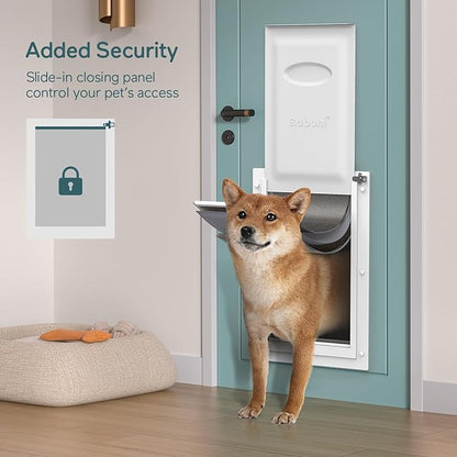 Baboni 3-Flaps Pet Door for Interior and Exterior Doors, Durable Plastic Frame - Image 7