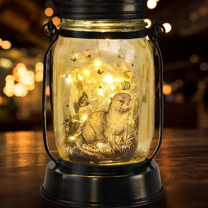 Otter Gifts for Women/Men River Otter Lovers Solar Lantern Mom Birthday - Image 8