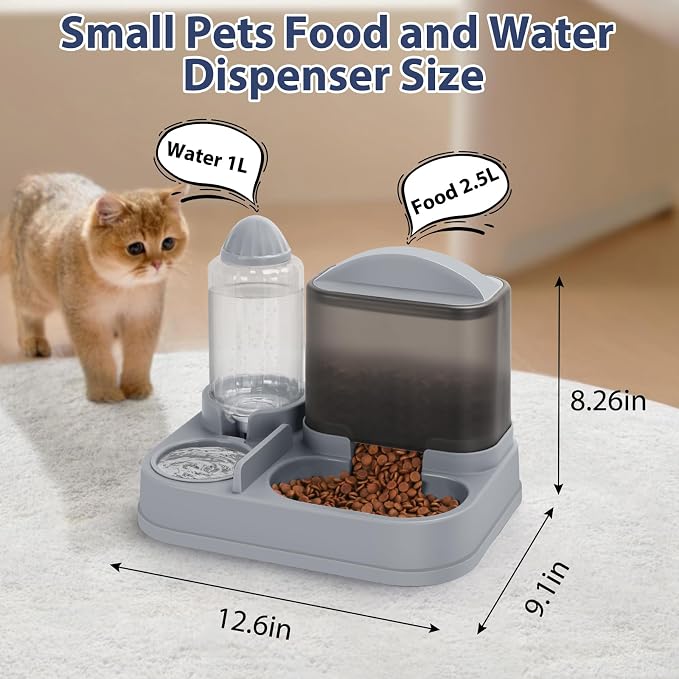 Yummy Sam Automatic Cat Feeder and Water Dispenser, 2 in 1 Large Capacity - Image 2