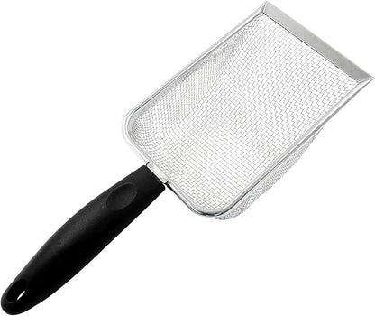 Hordion Cat Litter Scoop Stainless Steel Mesh Scooper, 2mm Mesh Non-Stick - Image 3