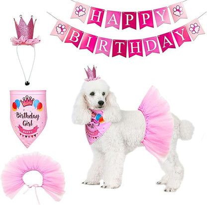 ADOGGYGO Dog Birthday Hat Bandana Girl by ADOGGYGO