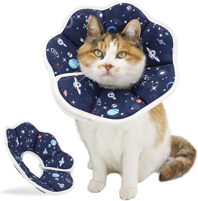 Soft Cat Cone, Adjustable Recovery Collar After Surgery to Prevent Licking Wound by QIYADIN