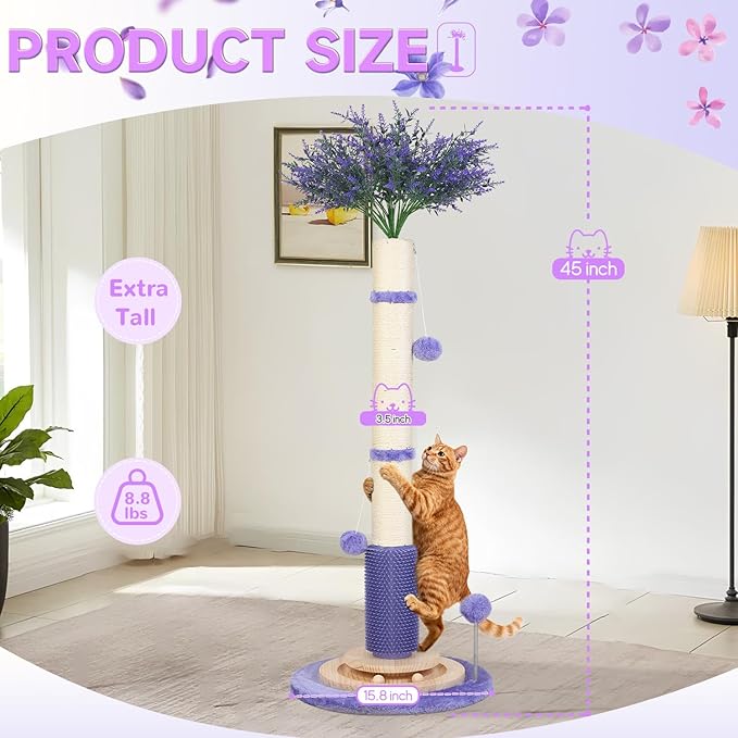 Cat Scratching Post for Indoor Large Adults, Cute Tree - Image 2