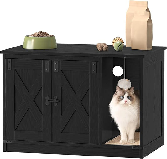 Cat Litter Box Enclosure, Hidden Litter Box Cabinet Furniture by Hzuaneri