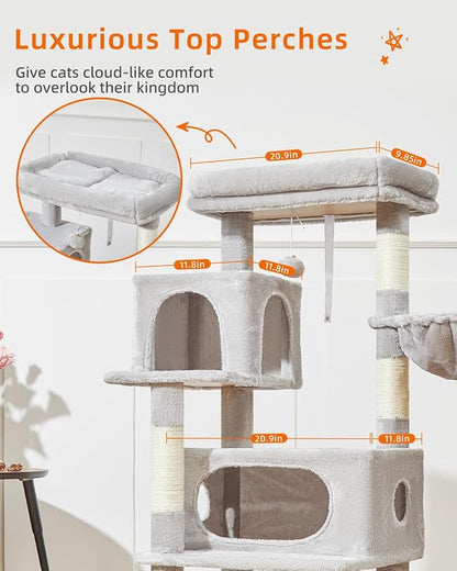 Taoqimiao Cat Tree, 49-Inch Cat Tower - Image 7