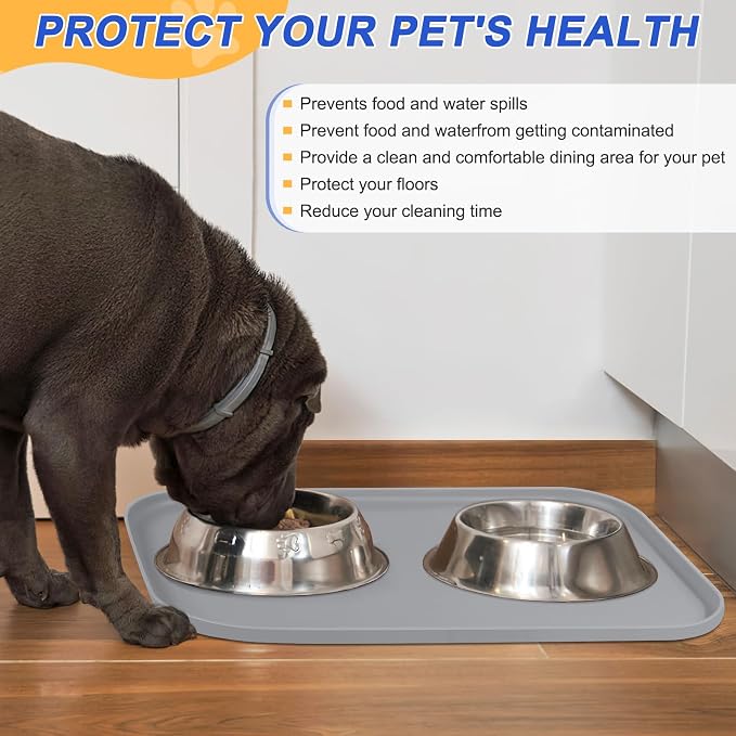 Silicone Pet Feeding Mat with Raised Edge - Image 5