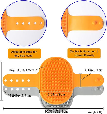 Dog Grooming Brush, Pet Shampoo Bath Brush Shedding Soothing Massage Rubber Comb - Image 5