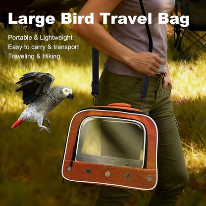 halinfer Large Bird Carrier Cage, Portable Bird Carrying Bag - Image 7