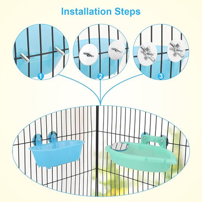 Wontee Bird Bath Box with Mirror Portable Parrot Hanging Bathroom Bathing Tub - Image 6