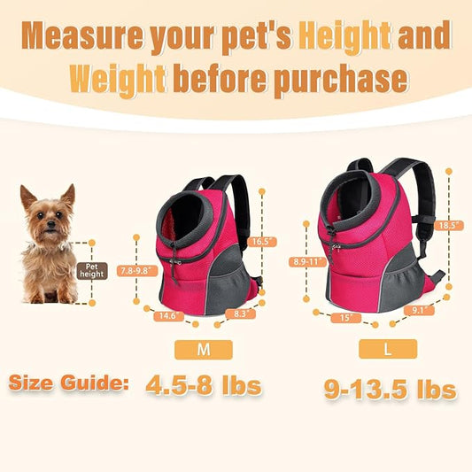 YUDODO Dog Front Carrier Backpack, Adjustable Breathable Pet Carrier - Image 2