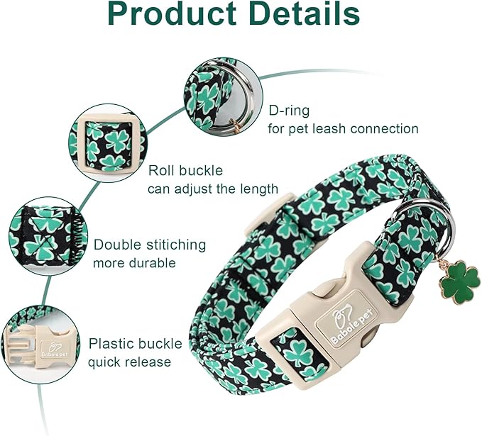St Patricks Day Dog Collar for Medium Dogs - Image 2