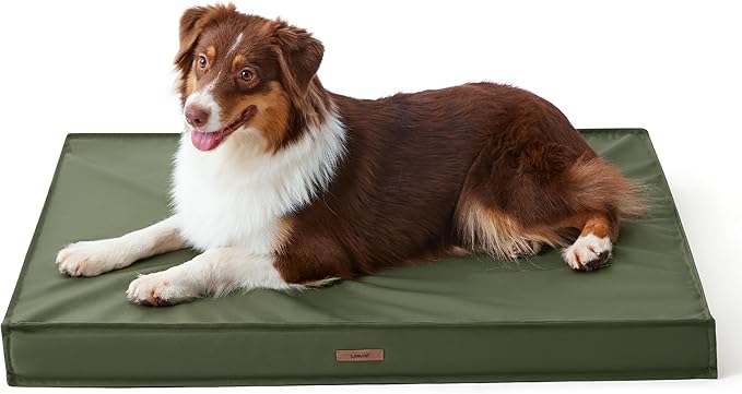 LE SURE Outdoor Waterproof Dog Bed Medium Size Dogs, Orthopedic Egg Crate Foam by Lesure