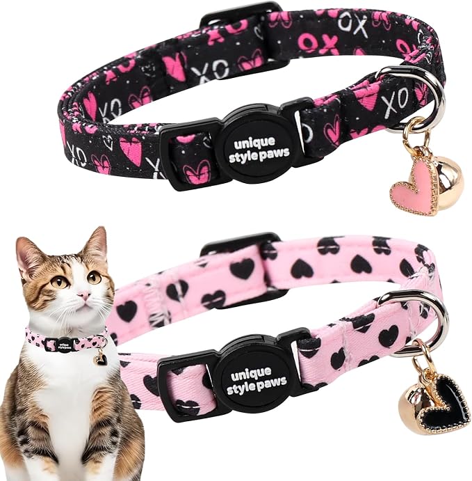 Unique style paws 2 Pack Valentine Kitten Collar Breakaway by Uniquestylepaws
