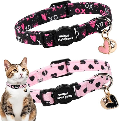 Unique style paws 2 Pack Valentine Kitten Collar Breakaway by Uniquestylepaws