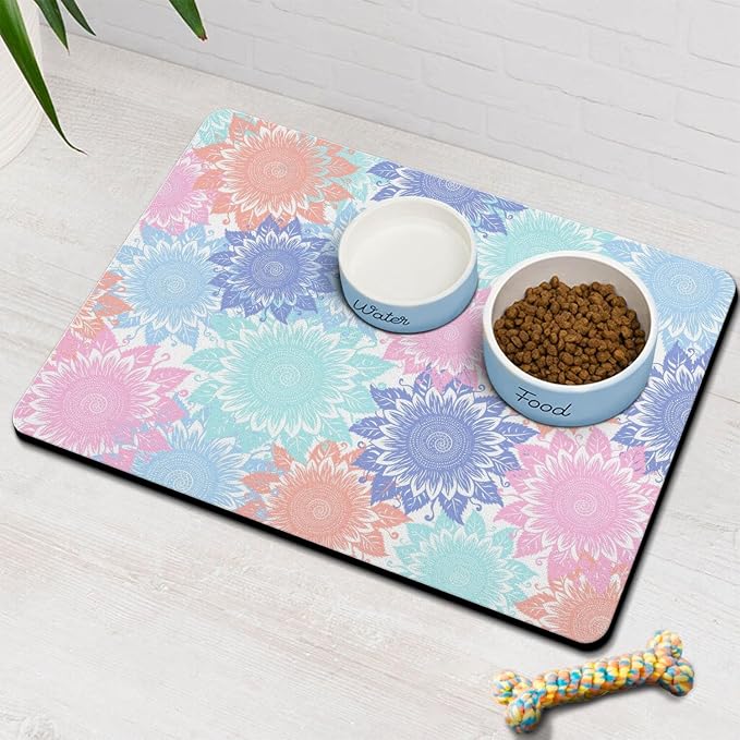 Pet Feeding Mat for Floors Waterproof Dog Mat for Food and Water Absorbent - Image 8