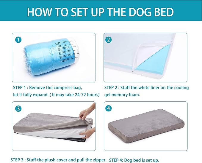 Orthopedic Memory Foam Dog Bed, Cooling Dog Beds - Image 4