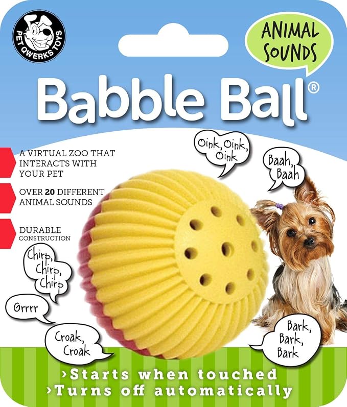 Pet Qwerks Animal Sounds Babble Ball by PetQwerks