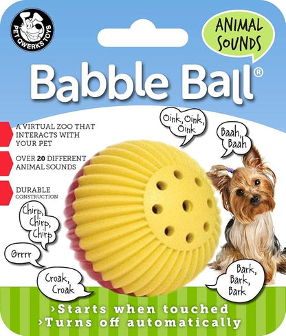 Pet Qwerks Animal Sounds Babble Ball by PetQwerks