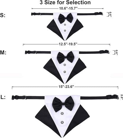 ADOGGYGO Formal Dog Tuxedo Wedding Puppt Bandana Collar - Image 6