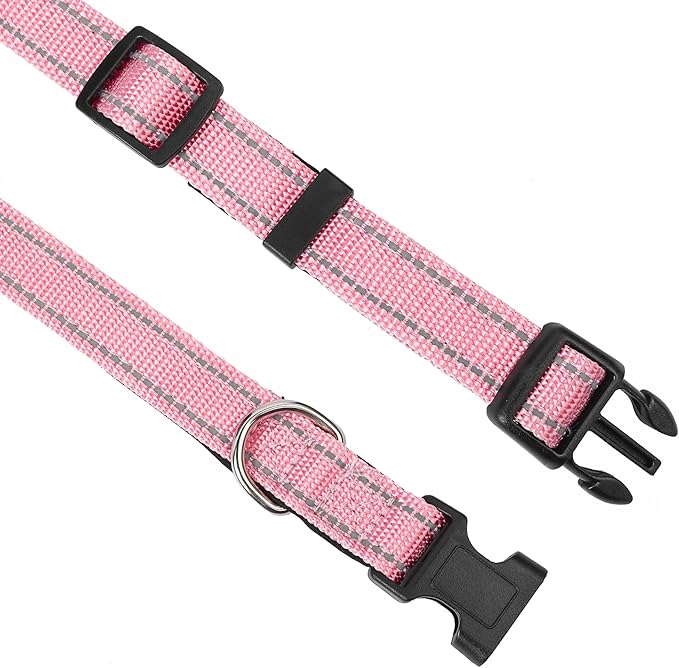 Reflective Dog Collar, Adjustable Soft Neoprene Padded Nylon Pet Collars - Image 3