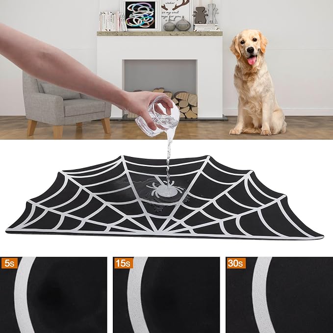 Halloween Pet Mat for Food and Water, Pet Feeding Mat for Dog Cat Bowl - Image 3