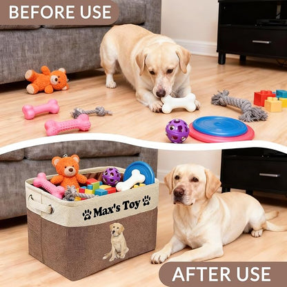 Personalized Dog Cat Toy Storage Basket - Image 7