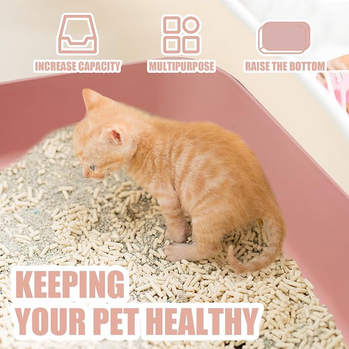 Small Litter Box, Plastic Kitten Litter Box, 13.9 x 9.8 x 3 Inch Open Litter Box - Image 5