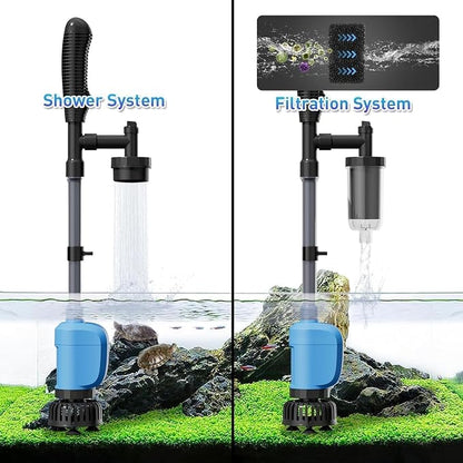 6-in-1 Electric Aquarium Gravel Cleaner, 530GPH Fish Tank Vacuum - Image 4