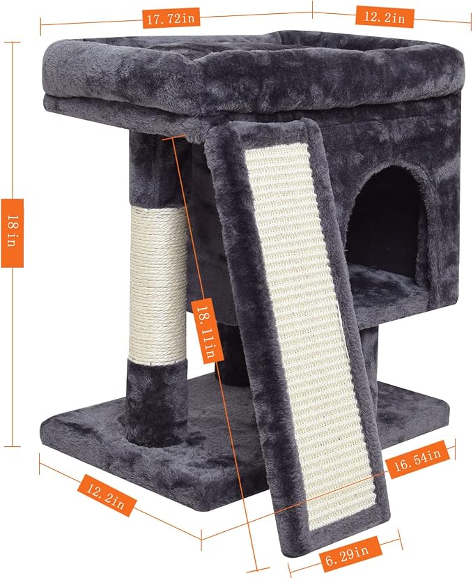 SYANDLVY Small Cat Tree for Indoor Cats Large Adult, Activity Tower - Image 2