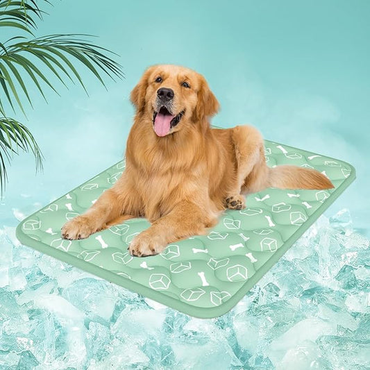 Rywell Dog Cooling Mat 2.0, Nature Green, Long-Lasting Cool by Rywell