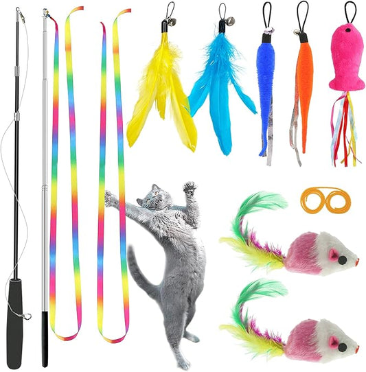 ZPH Cat Toys, Interactive Feather Variety Pack by PetsToys