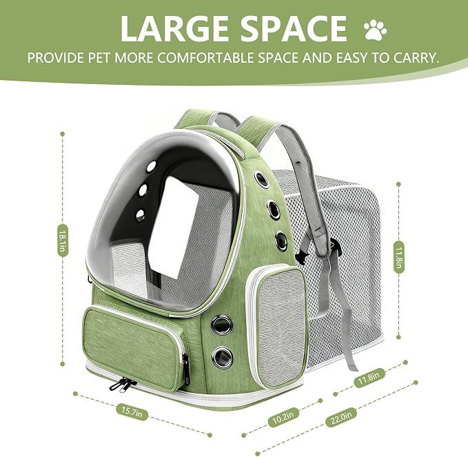 Expandable Cat Backpack Carrier, Breathable Cat Bubble Backpack - Image 7