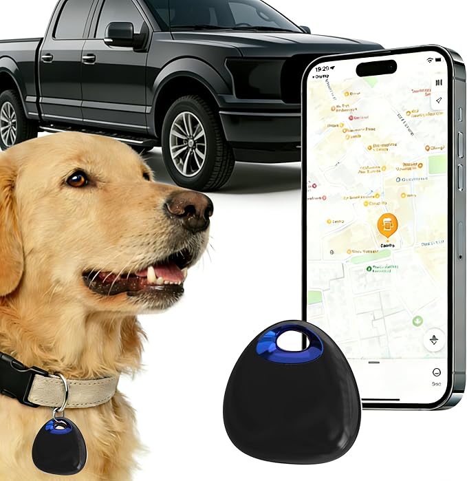 GPS Pet Tracker with Apple Find My Network, Android Compatibility, Real-Time by LFNOONE