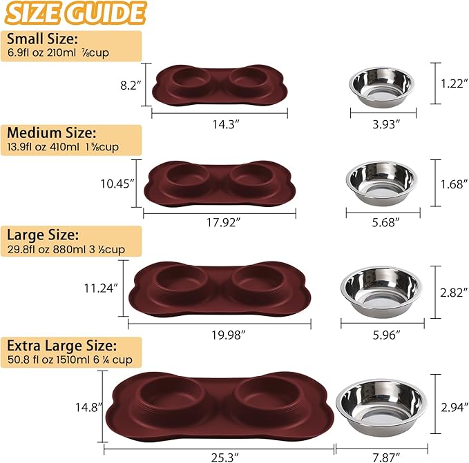 Hubulk Pet Dog Bowls 2 Stainless Steel Dog Bowl - Image 4