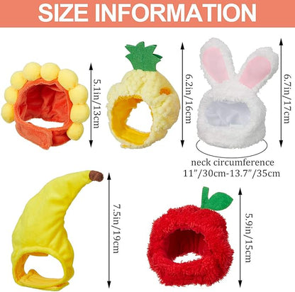 Weewooday 5 Pieces Cat Costume Christmas Bunny Hat Outfit - Image 3