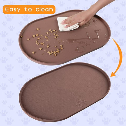 100% Waterproof 0.5" Raised Edge BPA Free Silicone Dog Food Mat, Pet Cat - Image 4