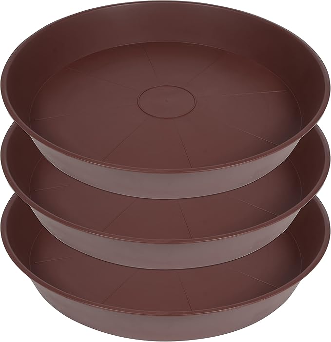 3 Pack of 20 22 inch Plant Saucer, 3.6" Depth Tray, Large Garden Plastic Flower by Bleuhome