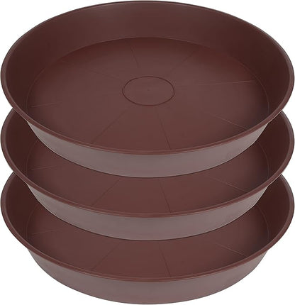 3 Pack of 20 22 inch Plant Saucer, 3.6" Depth Tray, Large Garden Plastic Flower by Bleuhome