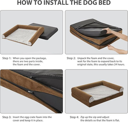 WNPETHOME Orthopedic Dog Beds for Large Dogs, Waterproof Memory Foam Large Dog - Image 5